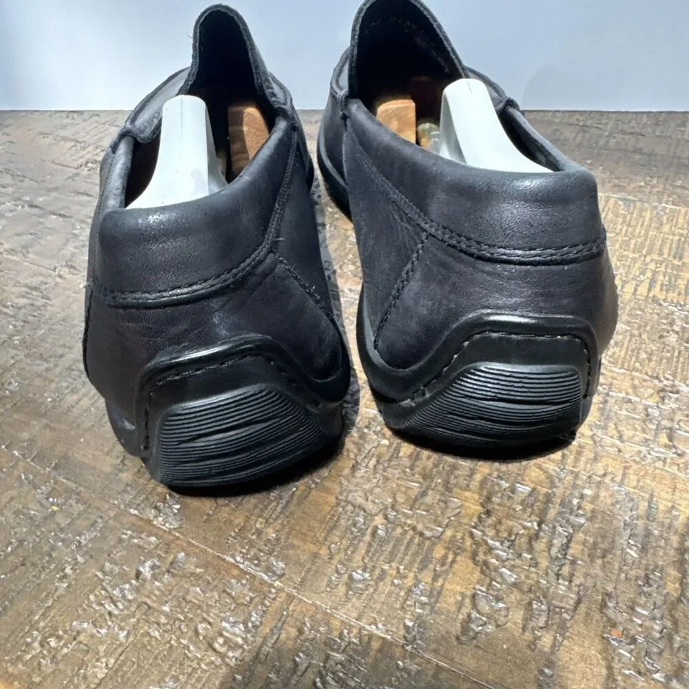 Ecco S Lite Men’s Black Leather Loafers Sz EU 44 US 10.5 Slip On Shoes Hand Sewn